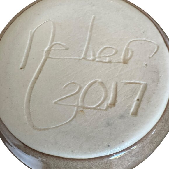 Neher Pottery In Motion Stoneware Handwarmer Mugs Right handed Style Set Of 2 - Picture 10 of 15